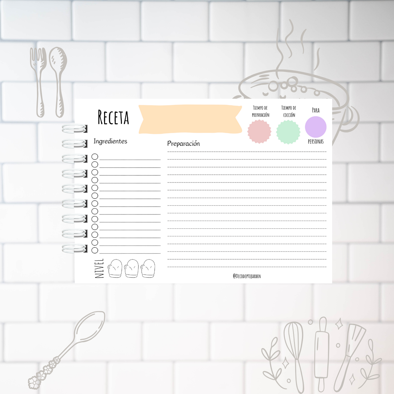 Recetario Mantel Amarillo