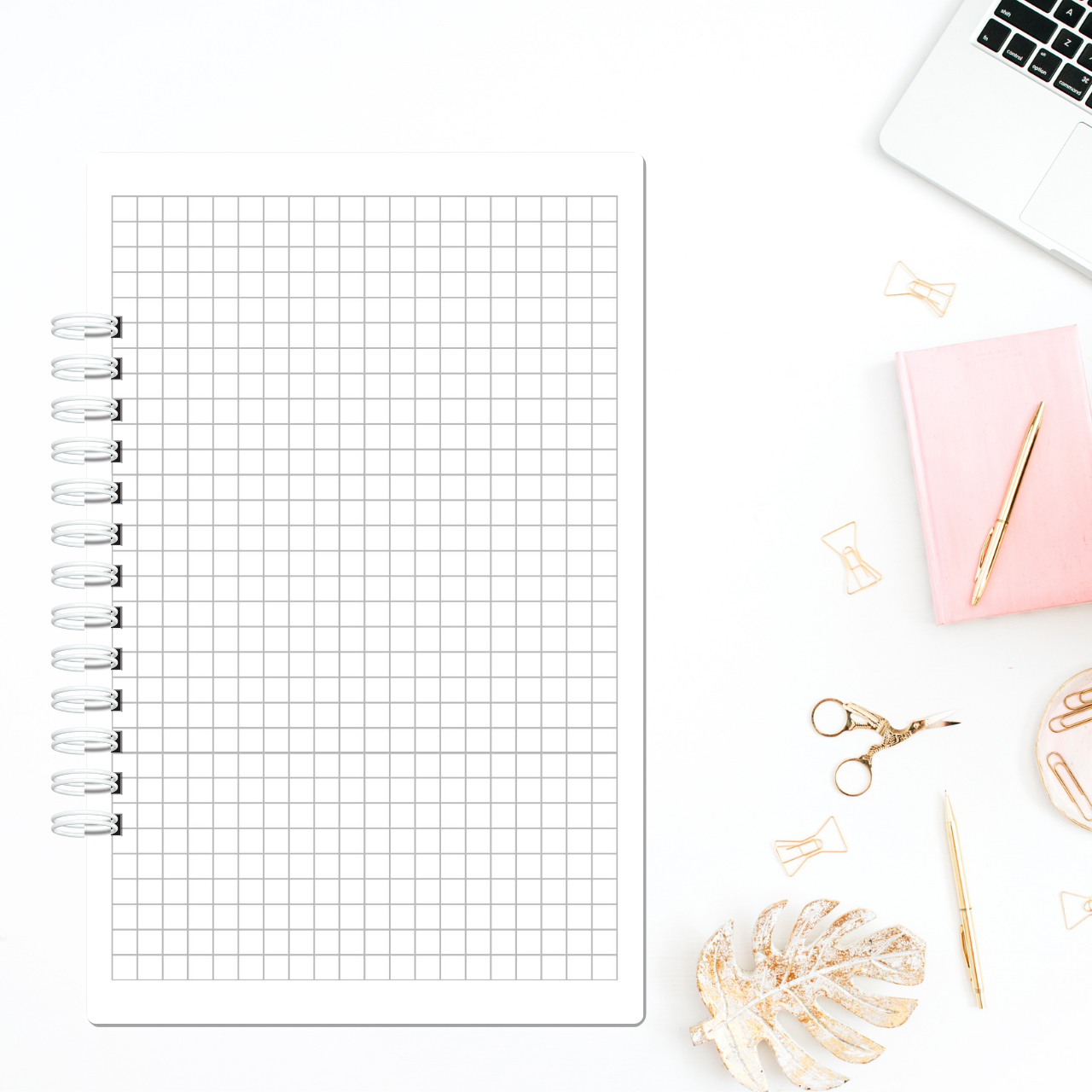 Cuaderno Flor Blanca y Rosa