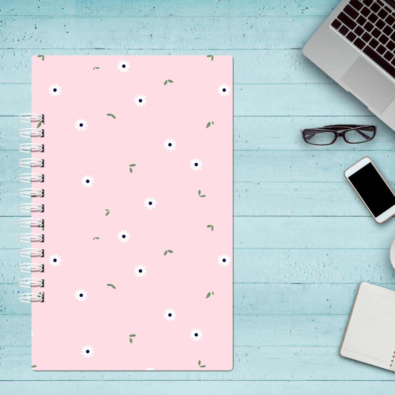 Cuaderno Flores Rosa A5 100 Hojas