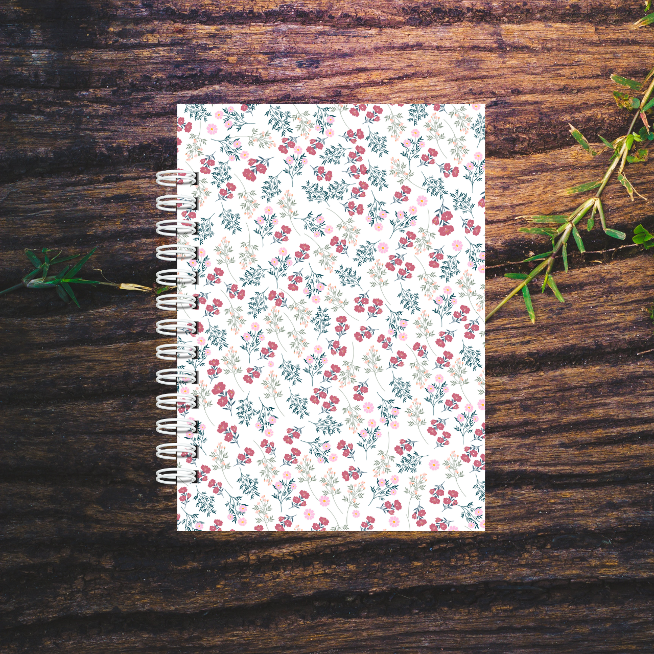 Cuaderno Flores Blanco A5 100 Hojas