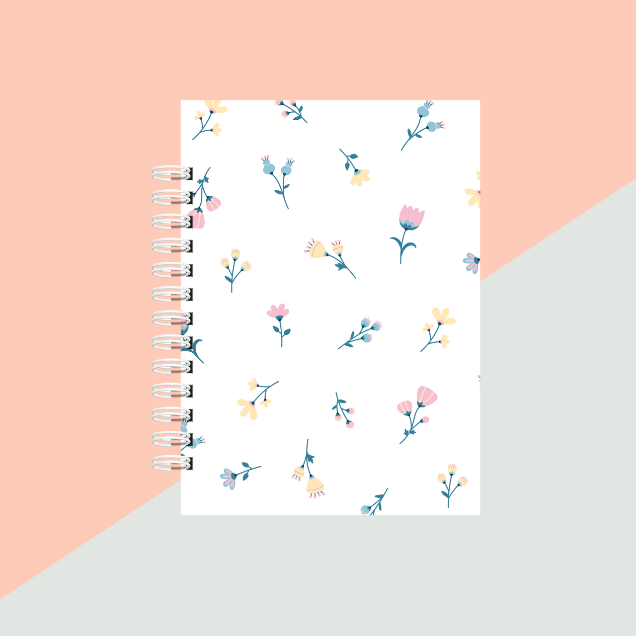 Cuaderno Flores A5 100 Hojas