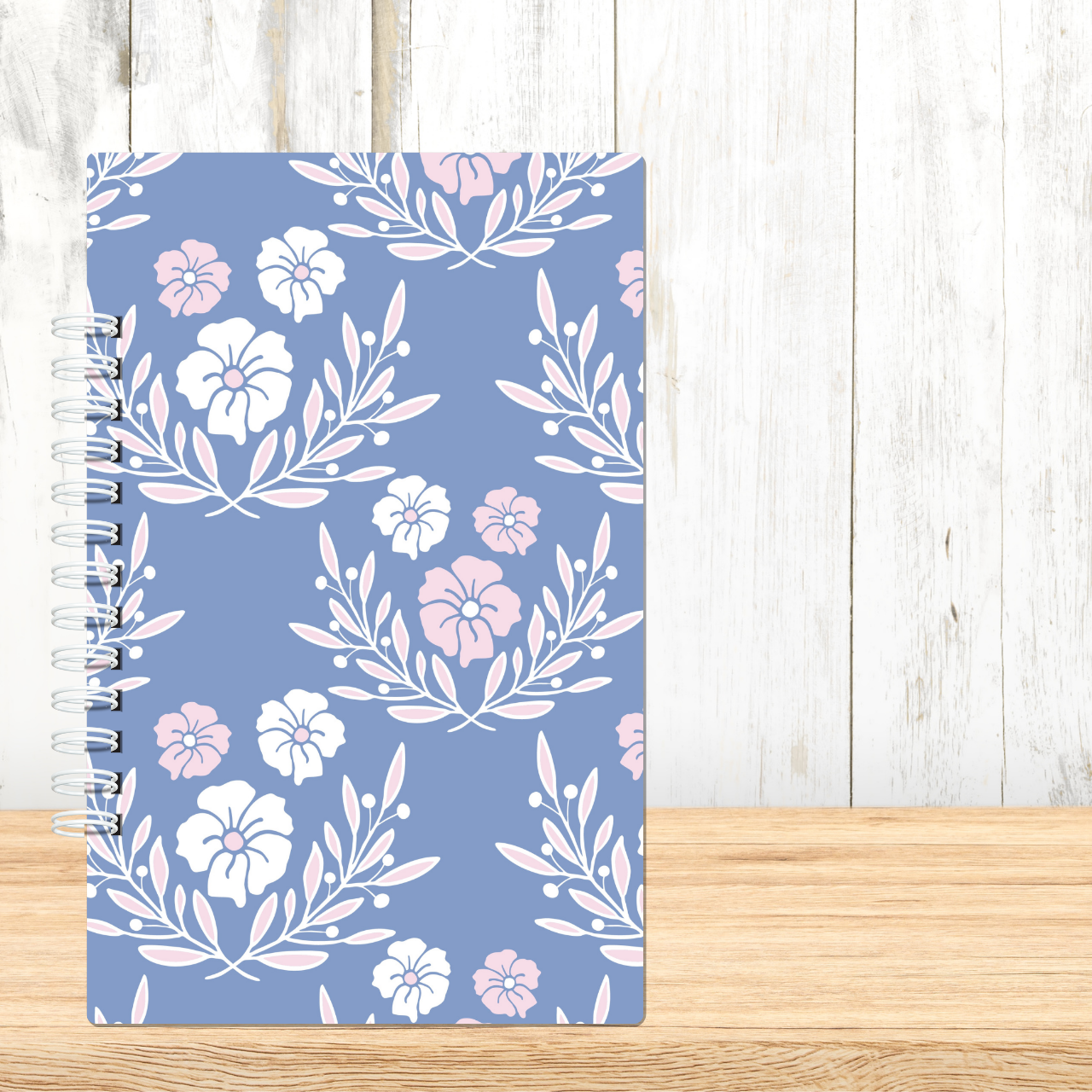 Cuaderno Flores Azul A5 100 Hojas